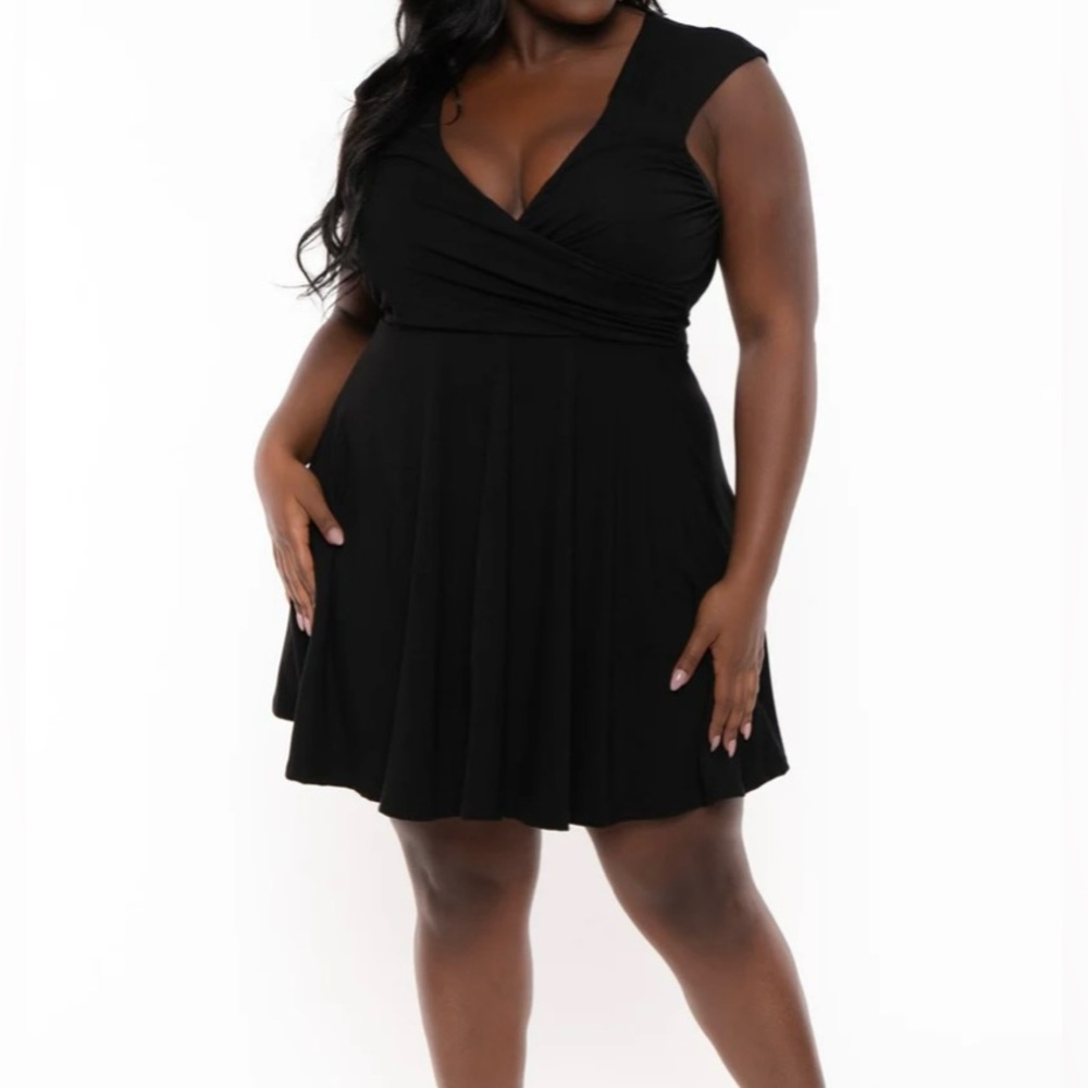 Curvy Sense black dress 2X NEW - Picture 4 of 5